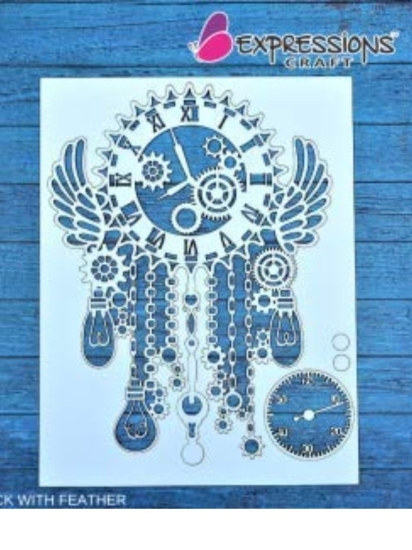 Clock with feather