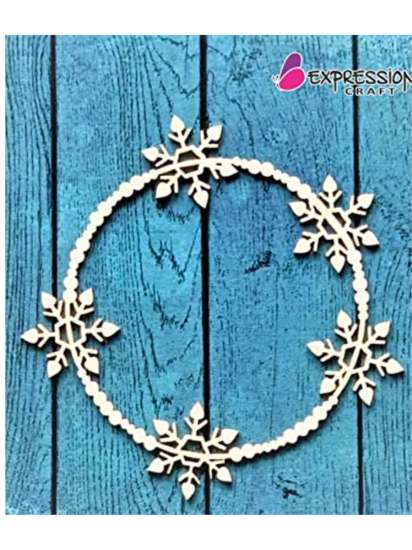snow flakes frame